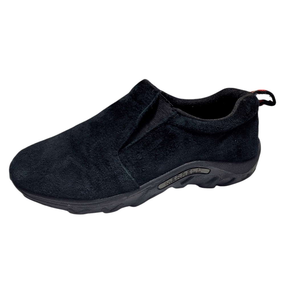 Merrell Jungle Moc Moccasin Black Suede Slip On Sneakers Big Kids Size 6
